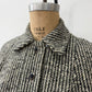 1950s Vintage Grey Wool Bouclé Tweed Cropped Jacket