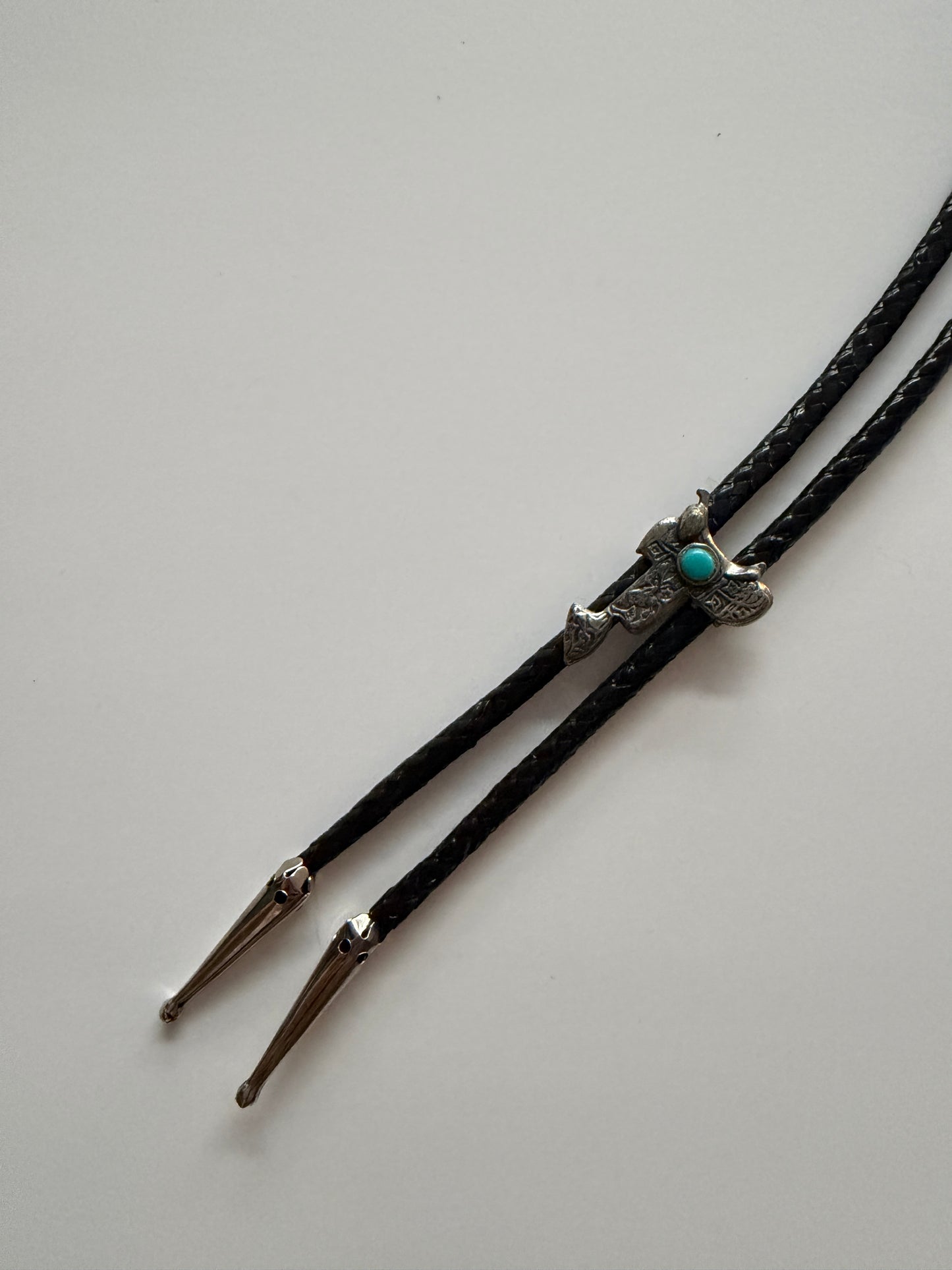 1970s Vintage Saddle Horse Riding Bolo Tie Necklace