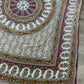 1970s Vintage Indian Cotton Hand Block Printed Uncut Fabric Yardage - Mustard / Gray / Elephants - 156" x 92" (#1)