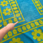 Late 1960s - early 1970s Vintage Sunflower by Cannon Bedspread Tapestry Blanket - Full Size