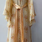 1970s Vintage Gunne Sax by Jessica Angel Kimono Bell Sleeve Maxi Wedding Bridal Dress in Seashell Siren Print