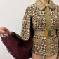 1960s Vintage Mod Wool Chain Belted Capelette Coat with Cape Over