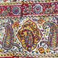 1970s Vintage Indian Cotton Hand Block Printed Uncut Fabric Yardage - Red / Yellow / Blue / Paisley - 98" x 64" (#5)