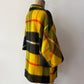1960s Yellow Plaid Buckle Poncho Capelette by King of the Ponchos