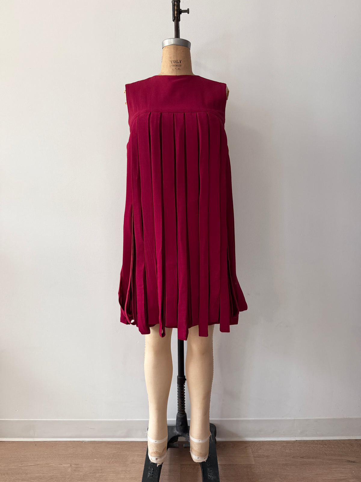 1960s Vintage Handmade Epic Car Wash Dress Recreation of 60s Pierre Cardin Dance Dress