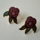 1990s Vintage Laurel Birch "Deco Rose" Clip On earrings