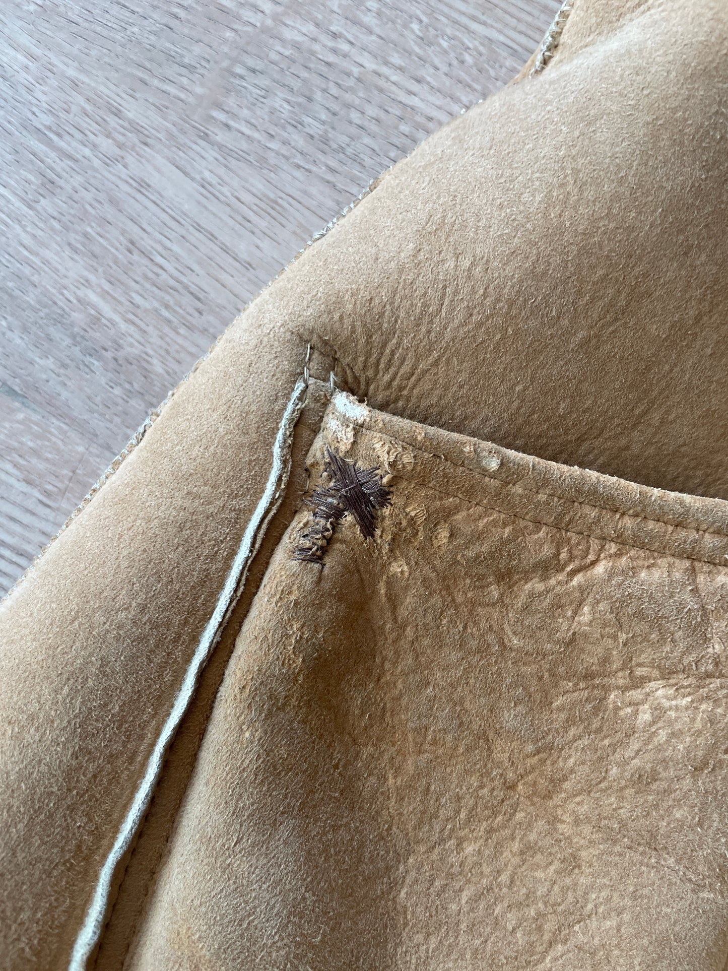 1970s Vintage Stunning Shearling Penny Lane Suede Leather Coat