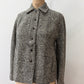 1950s Vintage Grey Wool Bouclé Tweed Cropped Jacket