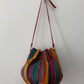 1980s Vintage Hot Air Balloon Leather Pouch Crossbody Purse by Brio!