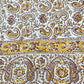 1970s Vintage Indian Cotton Hand Block Printed Uncut Fabric Yardage - Burgundy / Yellow / Paisley- 82" x 100" (#3)