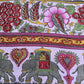 1970s Vintage Indian Cotton Hand Block Printed Uncut Fabric Yardage - Bright Purple Elephants - 64" x 96" (#12)