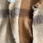 1970s - 80s Vintage Robins Egg Blue and Brown Mohair Blanket Coat