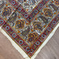 1970s Vintage Indian Cotton Hand Block Printed Uncut Fabric Yardage - Red / Yellow / Blue / Paisley - 98" x 64" (#5)