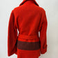 1950s Vintage Hudson Bay Red and Back Point Stripe Blanket Jacket Coat