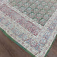 1970s Vintage Indian Cotton Hand Block Printed Uncut Fabric Yardage - 100" x 66" (#11)
