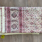 1970s Vintage Indian Cotton Hand Block Printed Uncut Fabric Yardage - Pink / Red -   64" x 98" (#4)