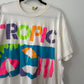 1990s Vintage Neon Tropic Beach T-Shirt - Made in Ireland