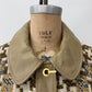 1960s Vintage Mod Wool Chain Belted Capelette Coat with Cape Over