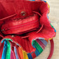 1980s Vintage Hot Air Balloon Leather Pouch Crossbody Purse by Brio!