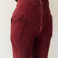 1970s Vintage Soft Brick Red Corduroy Pants by "Rhythm and Blues" - 26"