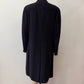 1960s Vintage Pure 100% Mongolian Cashmere Navy Blue Dress Coat