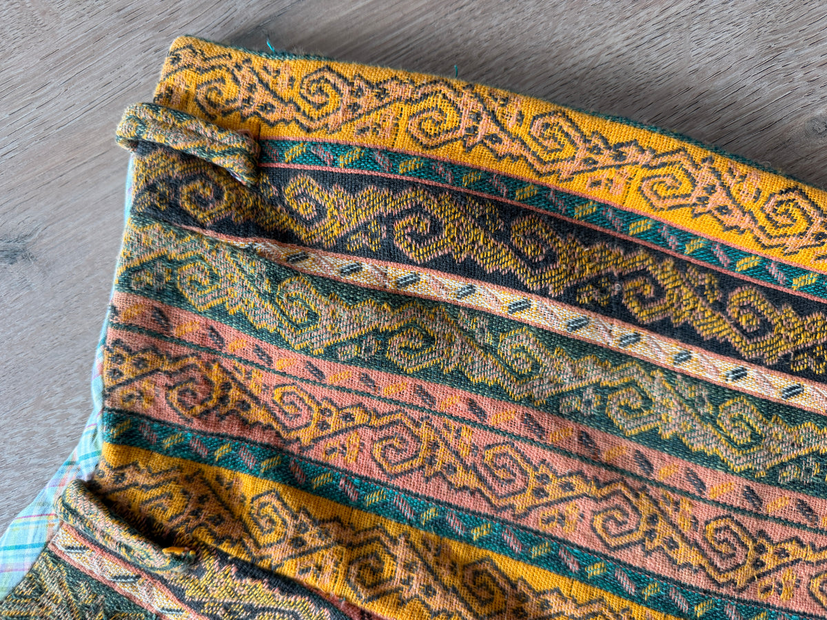1960s Vintage Handmade Groovy Tapestry Bellbottom Pants - 32" x 28"