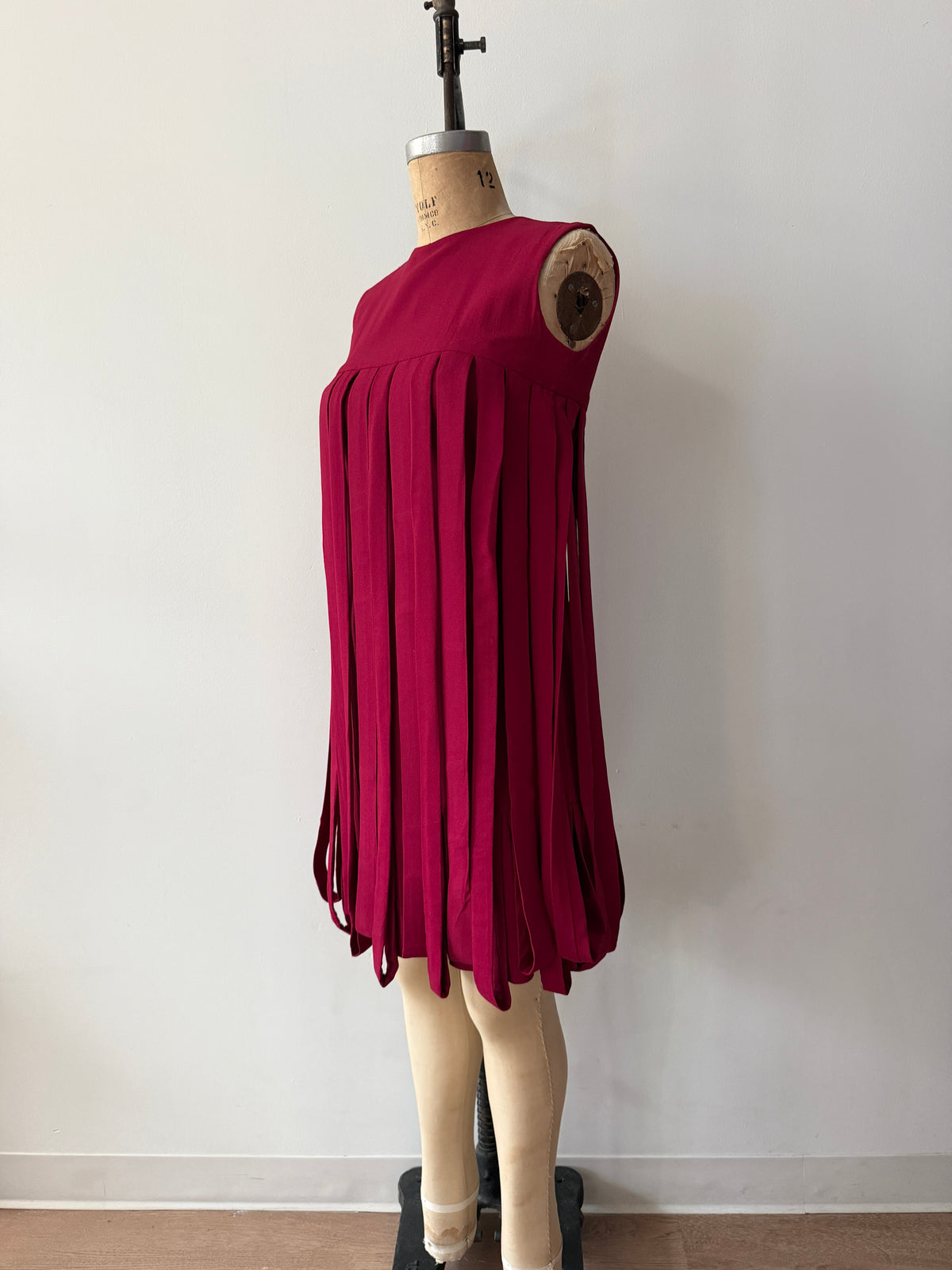 1960s Vintage Handmade Epic Car Wash Dress Recreation of 60s Pierre Cardin Dance Dress