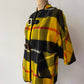 1960s Yellow Plaid Buckle Poncho Capelette by King of the Ponchos