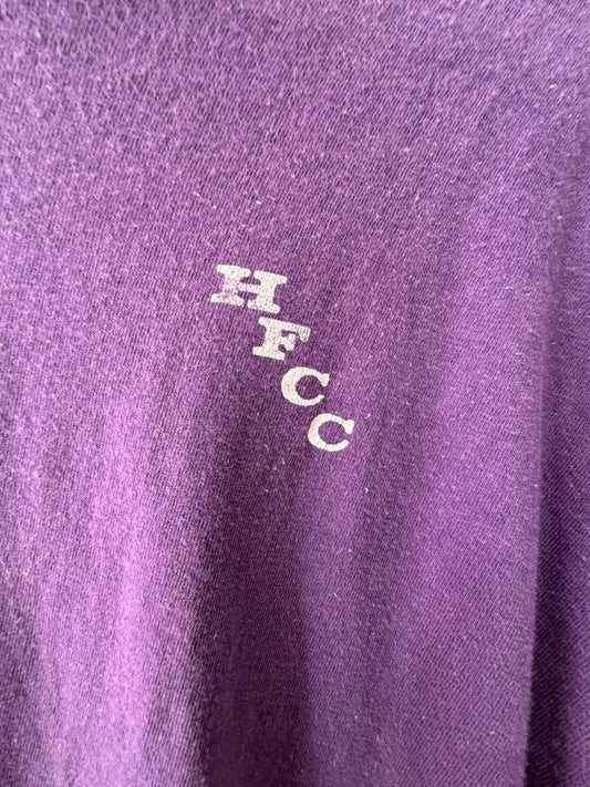 1960s Vintage Purple HFCC Henry Ford Community College Cotton Tee - Mayo Spruce Tag U.S.A. Made