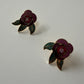 1990s Vintage Laurel Birch "Deco Rose" Clip On earrings