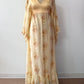 1970s Vintage Gunne Sax by Jessica Angel Kimono Bell Sleeve Maxi Wedding Bridal Dress in Seashell Siren Print