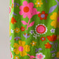 1960s Vintage Neon Flower Power Cotton Mini Dress by Lanz