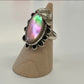 1970s Vintage Mother of Pearl Leaf Southwest Ring - Size 6.5