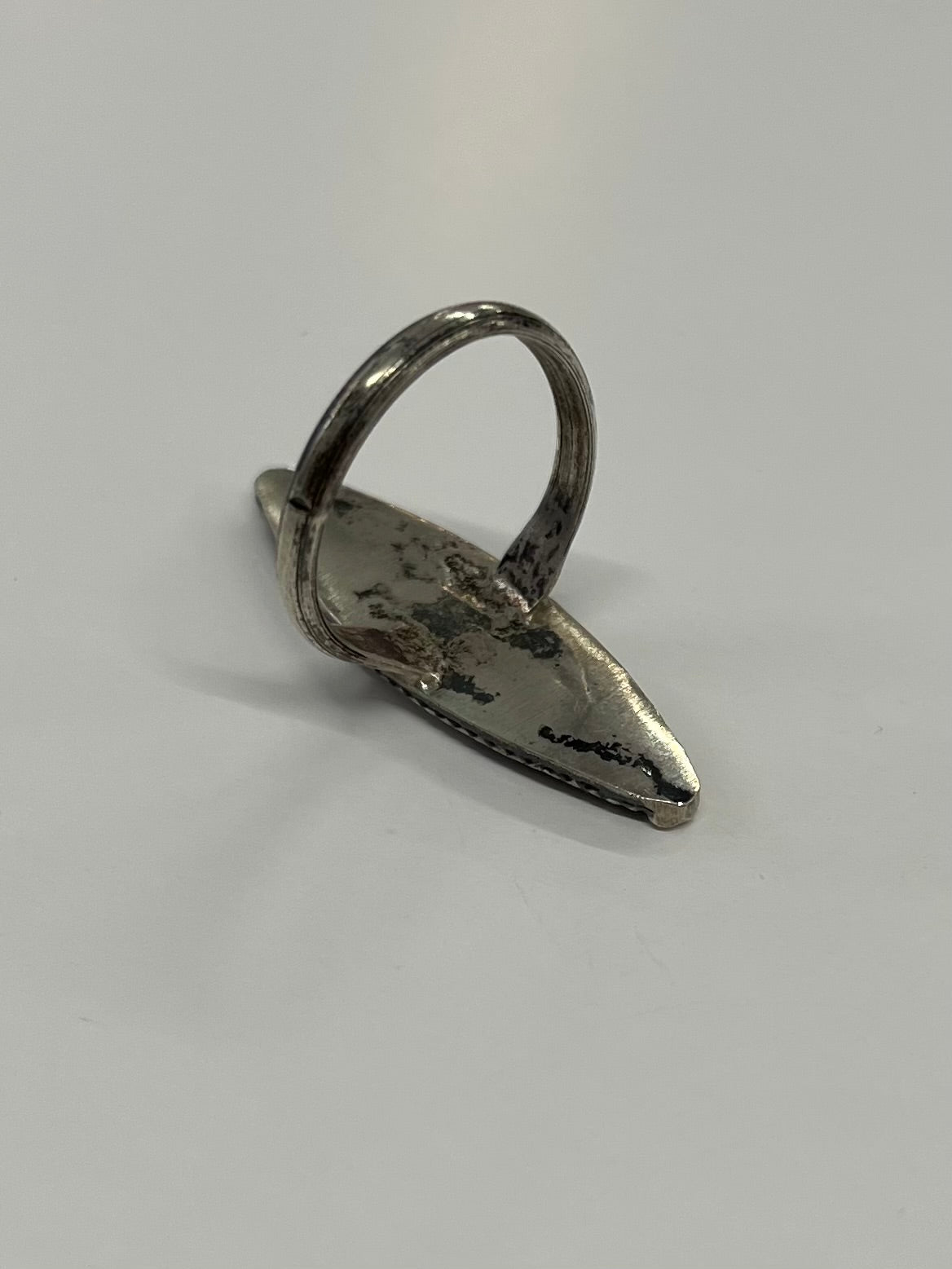 1970s Vintage Turquoise  and Mother of Pearl Inlay Ring - Size 5.5