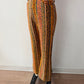 1960s Vintage Handmade Groovy Tapestry Bellbottom Pants - 32" x 28"