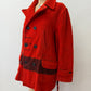 1950s Vintage Hudson Bay Red and Back Point Stripe Blanket Jacket Coat