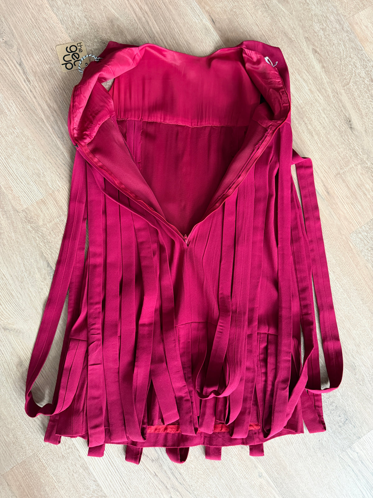 1960s Vintage Handmade Epic Car Wash Dress Recreation of 60s Pierre Cardin Dance Dress
