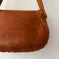 1970s Vintage Handmade Tooled Leather Purse