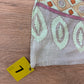 1970s Vintage Hand Block Printed Indian Cotton Fabric - Purple / Blue / Turquoise / Orange  - 62" x 92" (#7)
