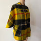 1960s Yellow Plaid Buckle Poncho Capelette by King of the Ponchos