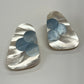 1980s Vintage Mother of Pearl Cloud Inlay Earrings