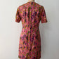 1960s Vintage Mod Abstract Print Shattering Glass A-line Dress