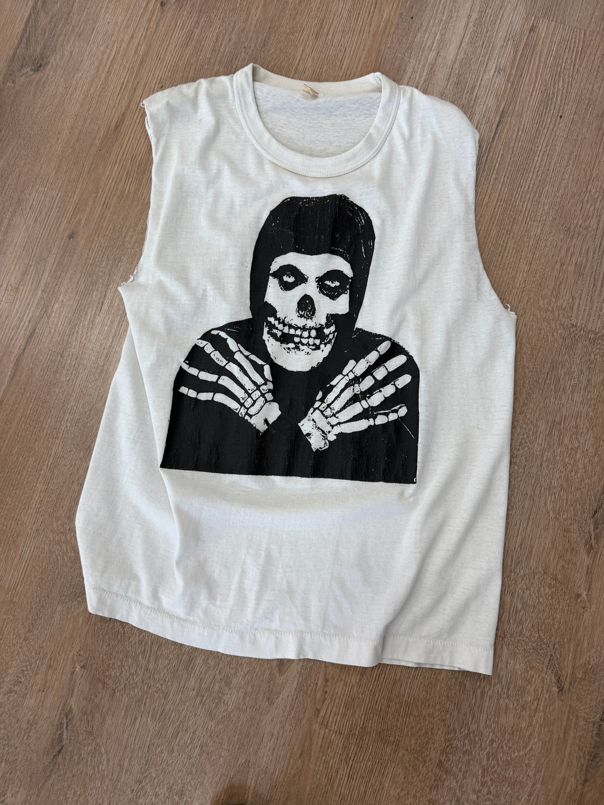 1980s Vintage The Misfits Bootleg Cut Off Sleeve T-shirt