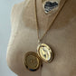 1970s Vintage Gold Toned Script Locket Pendant Necklace