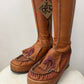 1970s Vintage MUDPUCKER Leather Tall Tassel Boots Womens US 6.5-7