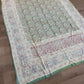 1970s Vintage Indian Cotton Hand Block Printed Uncut Fabric Yardage - 100" x 66" (#11)