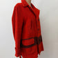 1950s Vintage Hudson Bay Red and Back Point Stripe Blanket Jacket Coat