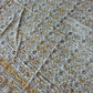 1970s Vintage Indian Cotton Hand Block Printed Uncut Fabric Yardage - Burgundy / Yellow / Paisley- 82" x 100" (#3)