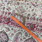 1970s Vintage Indian Cotton Hand Block Printed Uncut Fabric Yardage - Pink / Red -   64" x 98" (#4)