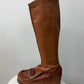 1970s Vintage MUDPUCKER Leather Tall Tassel Boots Womens US 6.5-7